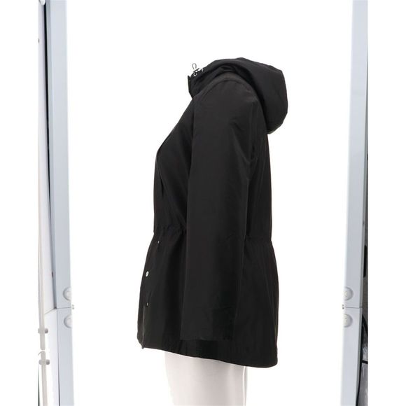 Susan Graver Water Resistant 2-in-1 System Jacket Black Dark Grey A460573W - Picture 3 of 9